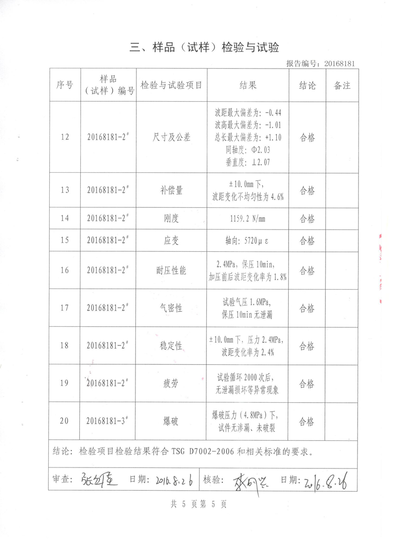 淞江集團(tuán)中*認(rèn)可檢測的檢驗報告